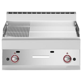 G65/PMCD7T-N (25) Gas Grillplatte 2/3 glatt 1/3 gerillt -Top- hartverchromt "50 µm"